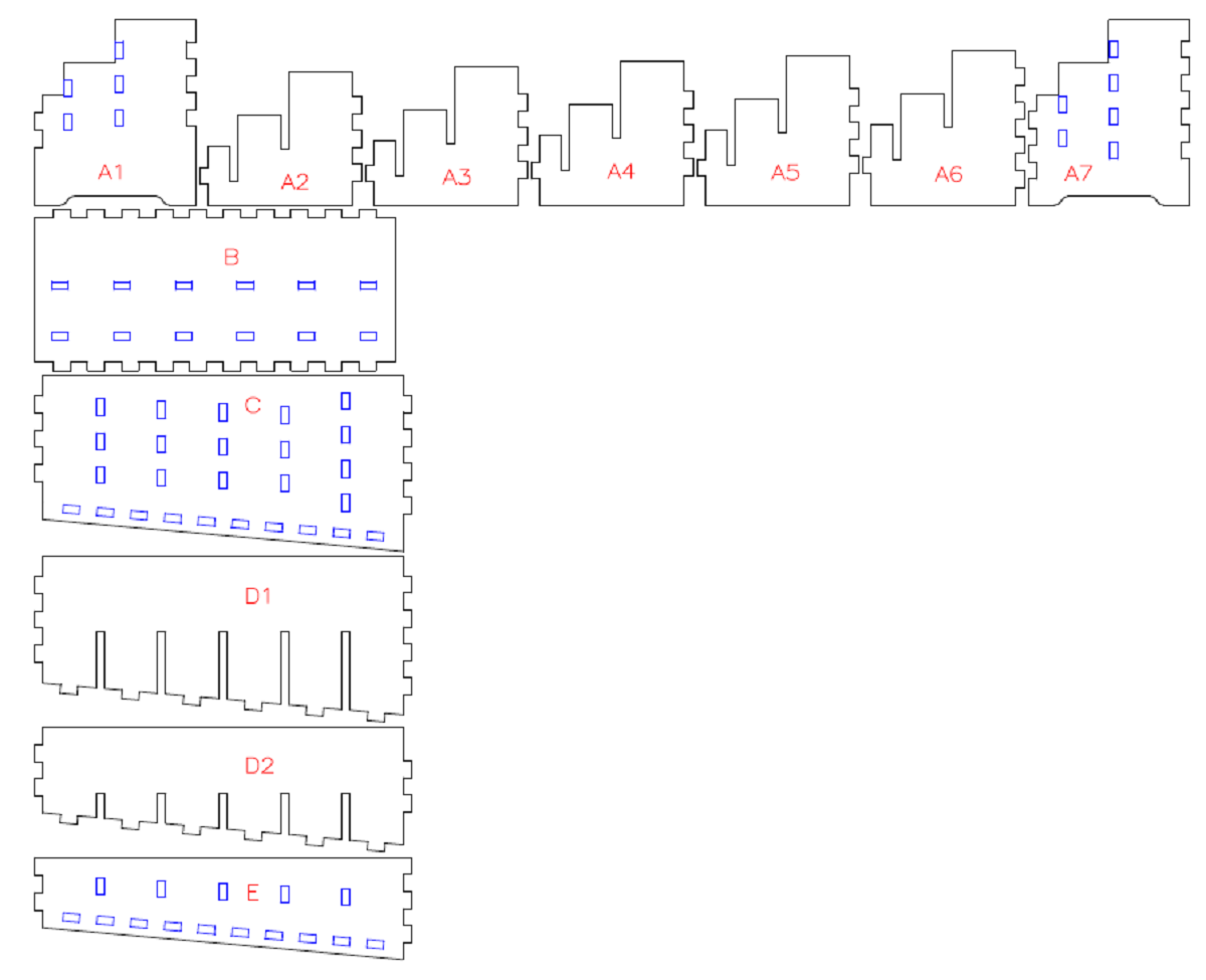 Детали коробки для сверл