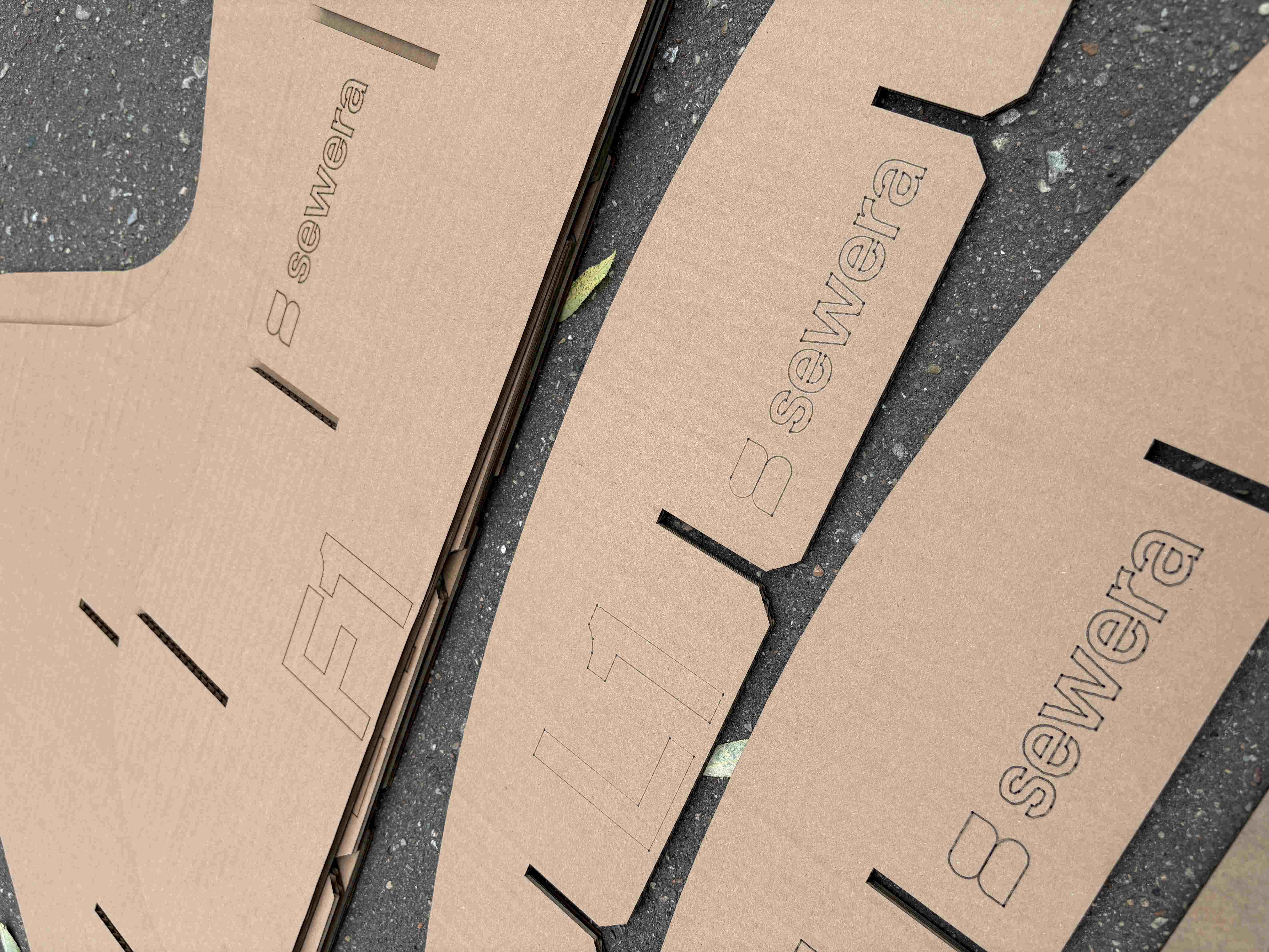 Лазерная резка картона - детали стула