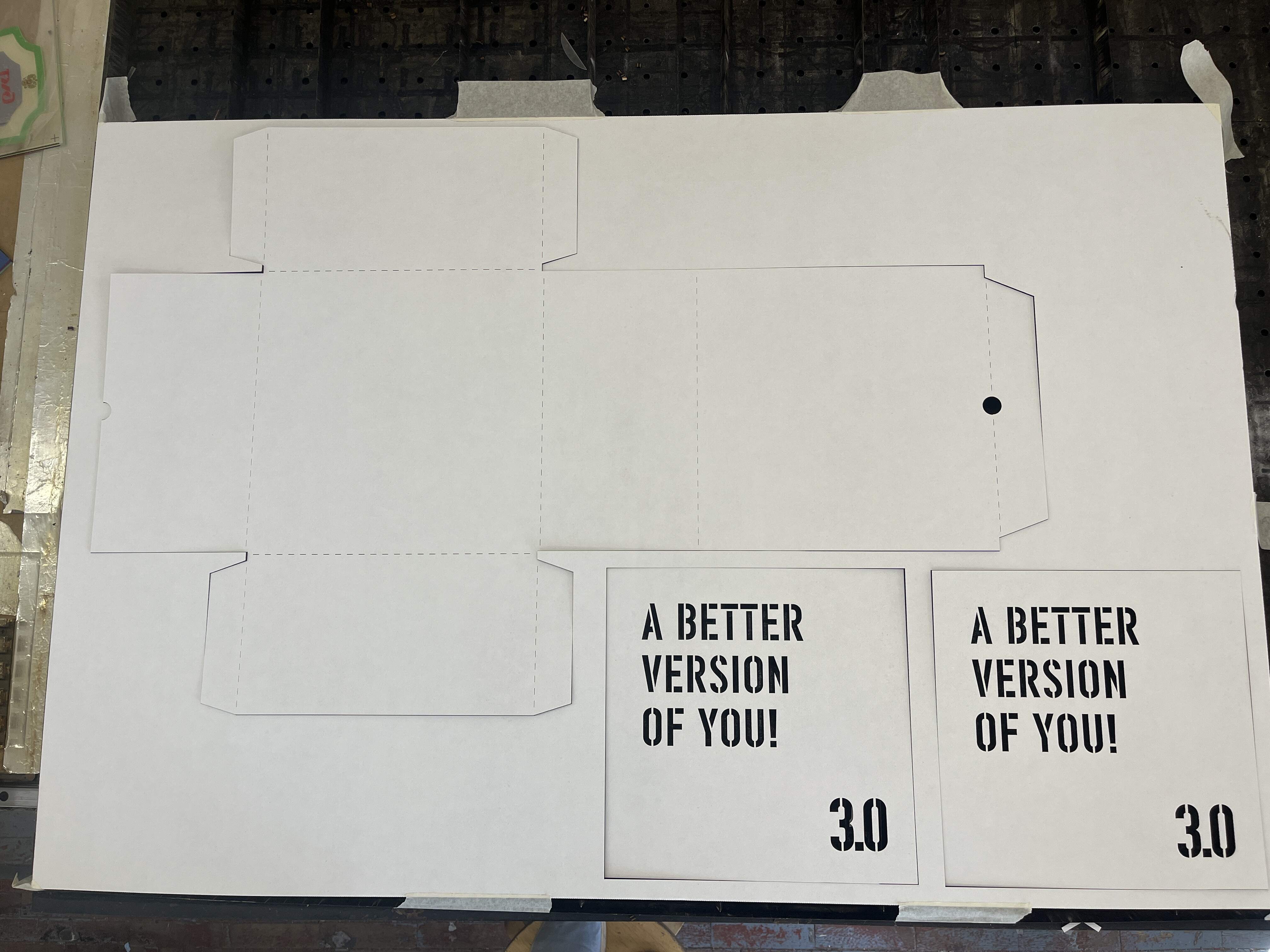 Лазерная резка картона для коробок - детали белой